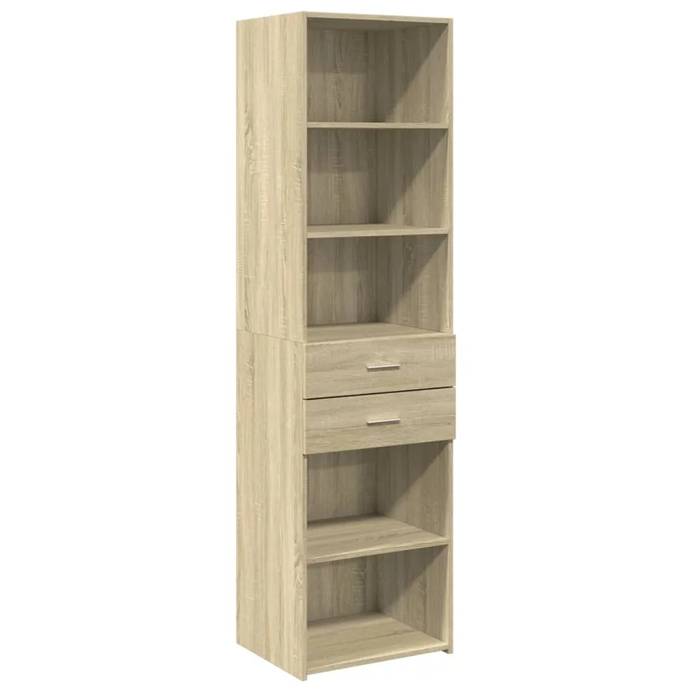 Credenza Rovere Sonoma 50x42,5x185 cm Legno Multistrato