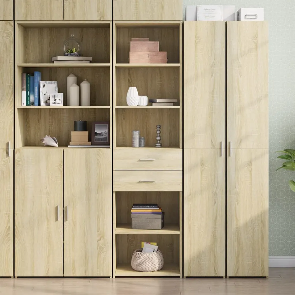 Credenza Rovere Sonoma 50x42,5x185 cm Legno Multistrato