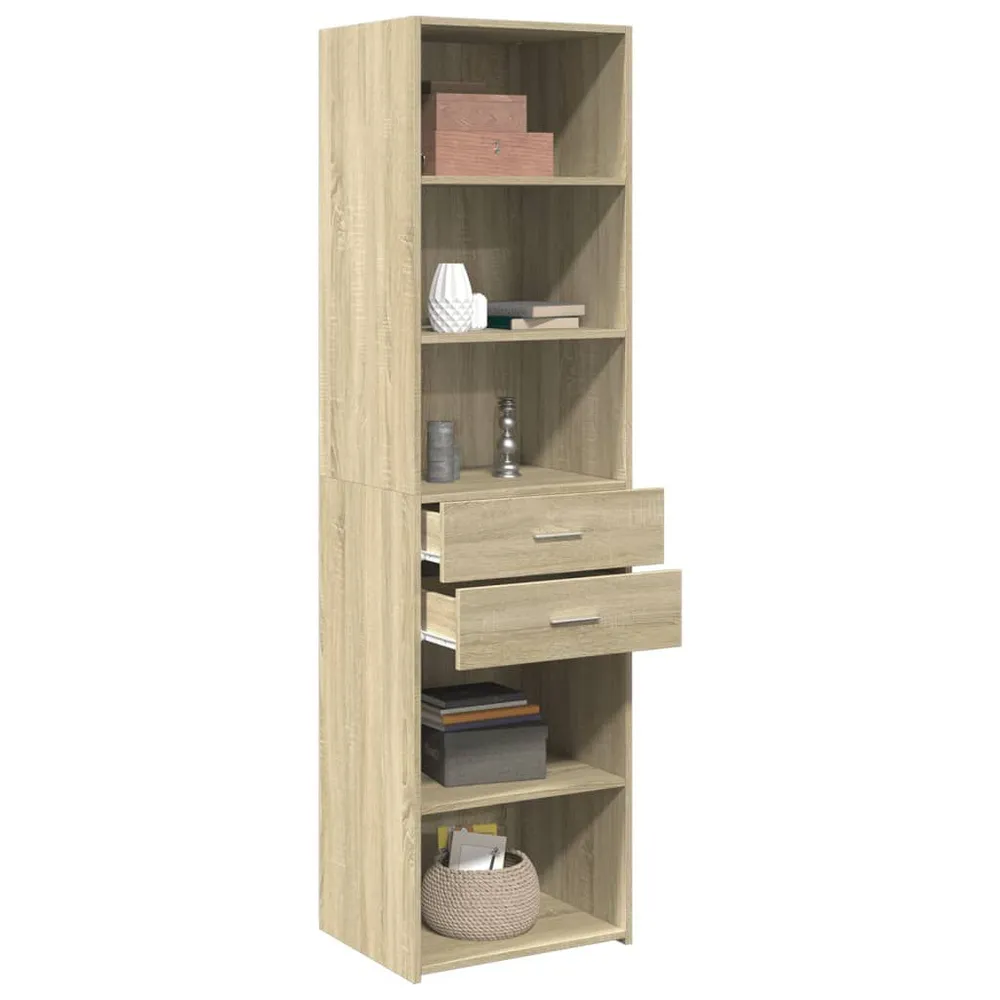 Credenza Rovere Sonoma 50x42,5x185 cm Legno Multistrato