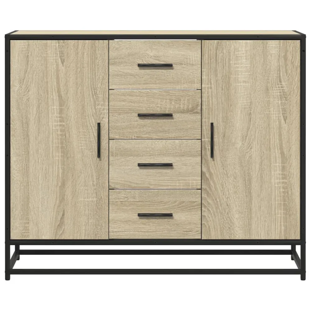 Credenza Rovere Sonoma 92x35x76 cm Legno Multistrato