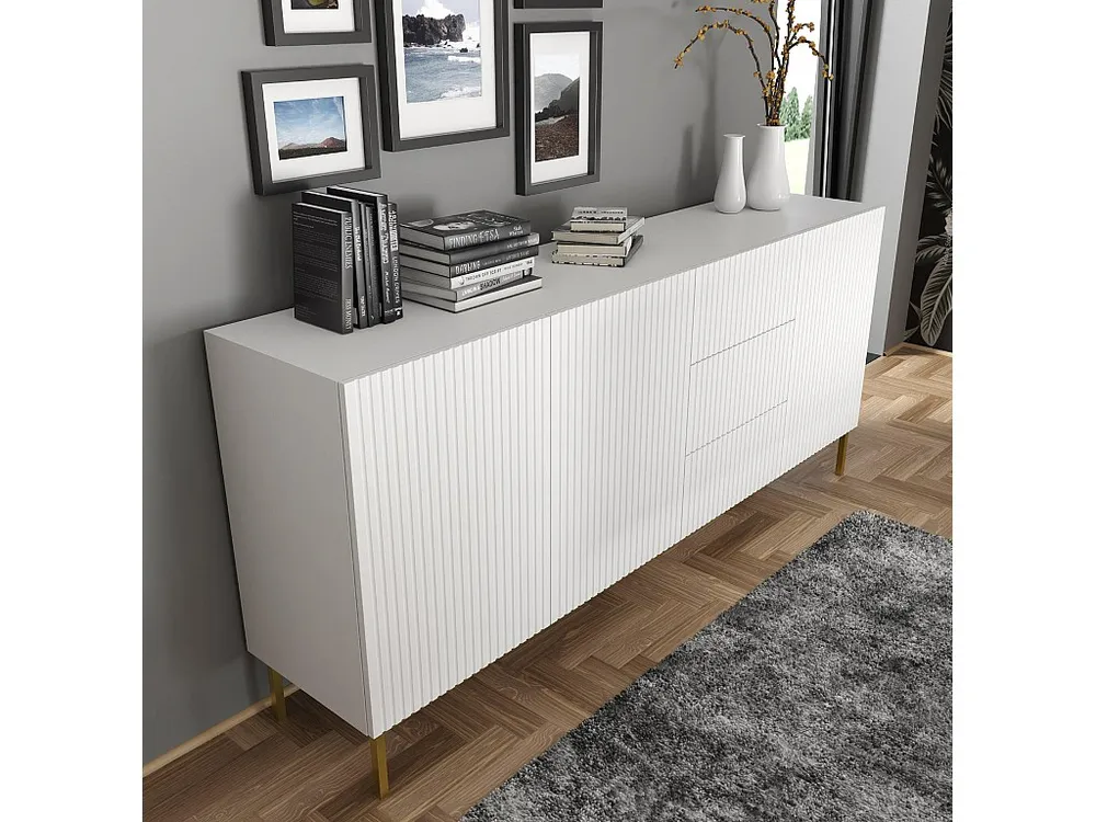 Credenza Vetrina Credenza RAVENNA B SB200 3D3D 200x42x87 Bianco