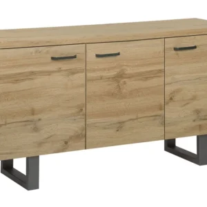 Credenza Vetrina 3 Door Sideboard Light Wood TIMBER