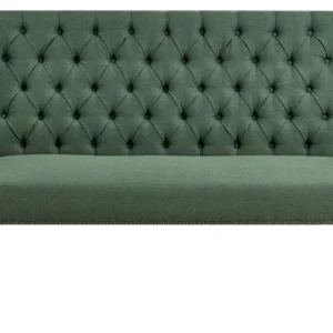 Credenza Vetrina 2 Seater Fabric Kitchen Sofa Green TORSBY