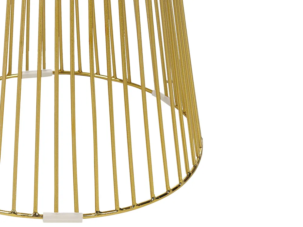 Credenza Vetrina Wire Frame Side Table White Marble Gold CHEYNES