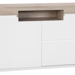 Design Moderno e Funzionale 2 Drawer Sideboard White Light Wood MARLIN