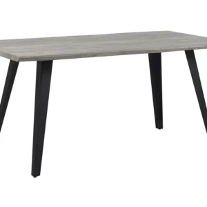 Dining Table 160 x 90 cm Grey Wood WITNEY