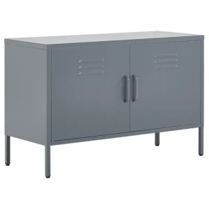 2 Door Metal Sideboard Grey URIA