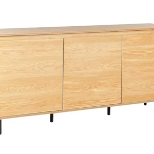 3 Door Sideboard Light Wood NIKEA Noce Naturale