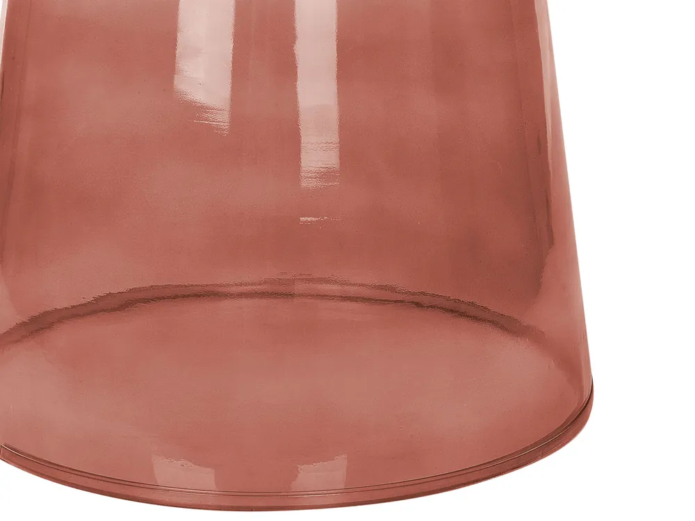 Glass Side Table Dark Red CALDERA