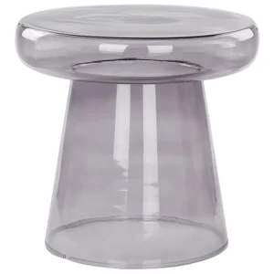Glass Side Table Grey CALDERA