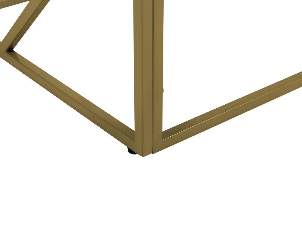 Glass Top Side Table Gold ORLAND