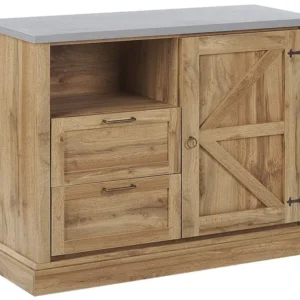 Isola Cucina 2 Drawer Sideboard Light Wood TORONTO