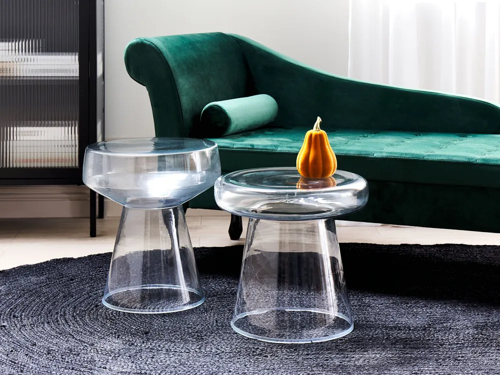 Isola Cucina Glass Side Table Cristallino CALDERA