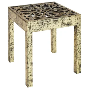 Mango Wood Side Table Gold and Nero notte PALASI
