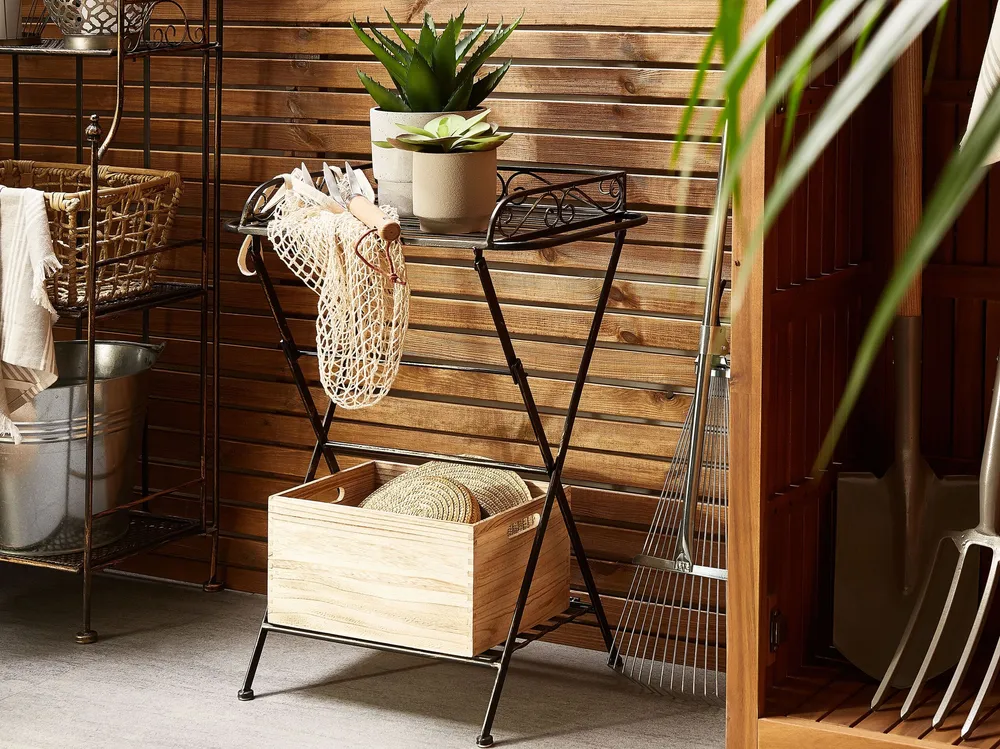Metal Side Table Black ANCUD