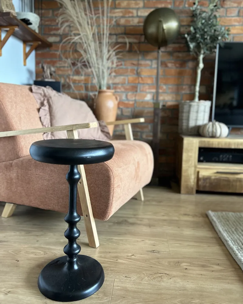 Metal Side Table Black ATAPO