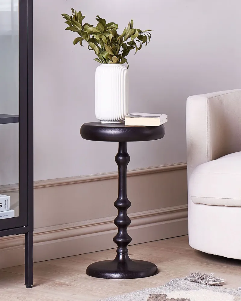 Metal Side Table Black ATAPO