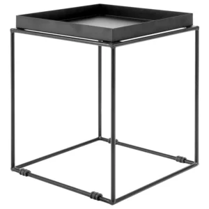 Metal Side Table Black SAXON