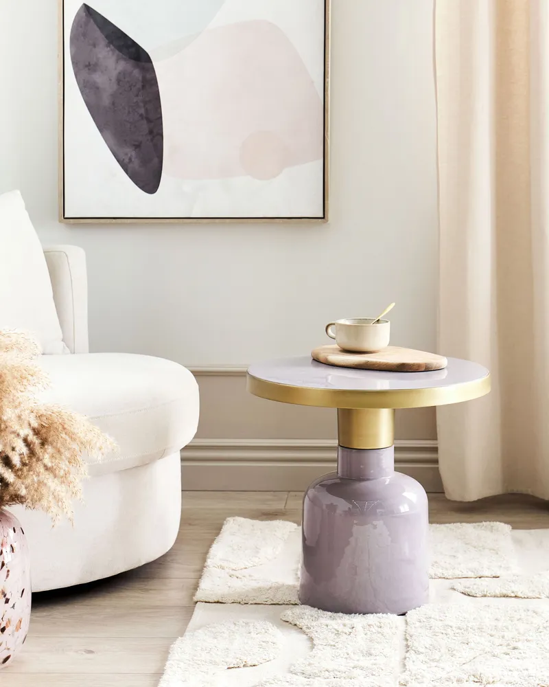 Metal Side Table Violet LOMITA
