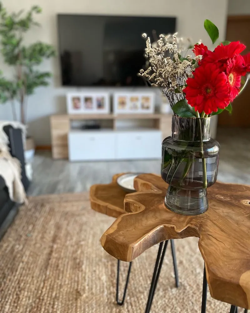 Nest 2 Side Tables Dark Wood CAMROSE per 6-8 Persone