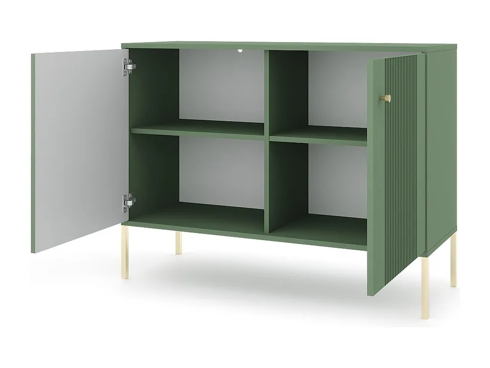 Panchetta con Contenitore Credenza ISEO SB104 2D 104x39x79 Verde