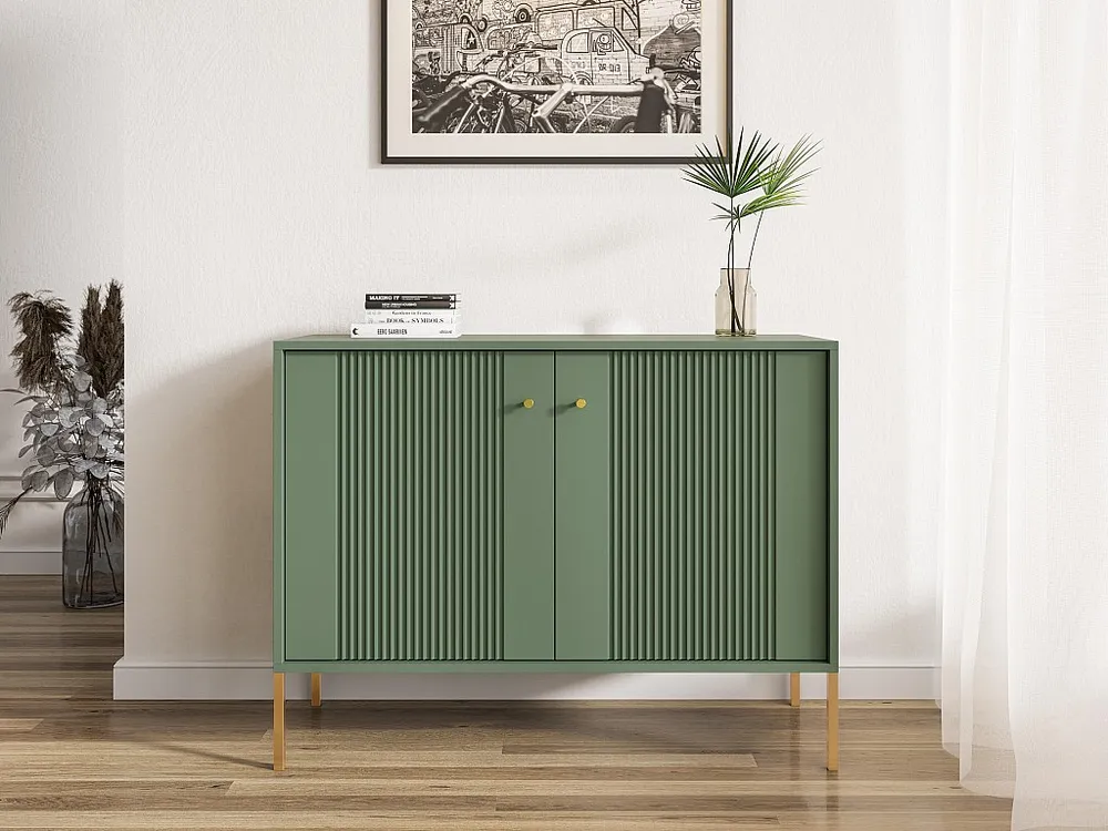 Panchetta con Contenitore Credenza ISEO SB104 2D 104x39x79 Verde