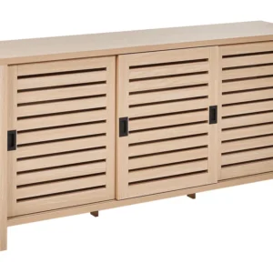 Panchetta con Contenitore 3 Door Sideboard Light Wood RANDA