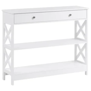 Panchetta con Contenitore 1 Drawer Sideboard White MONTGOMERY