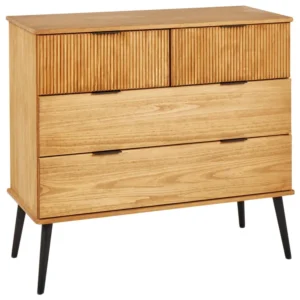 Pine Wood 4 Drawer Chest Light TIMMINS