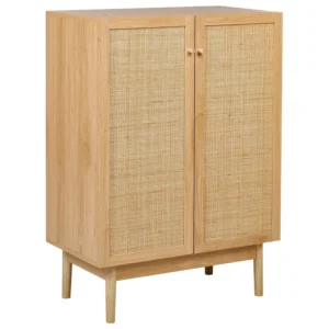 Premium Legno Massello 2 Door Sideboard Light Wood NIVO
