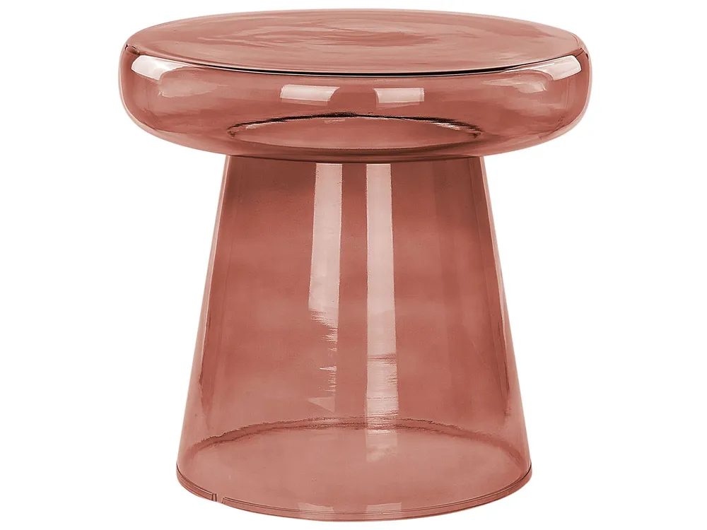 Set 2 Glass Side Tables Dark Red LAGUNA/CALDERA