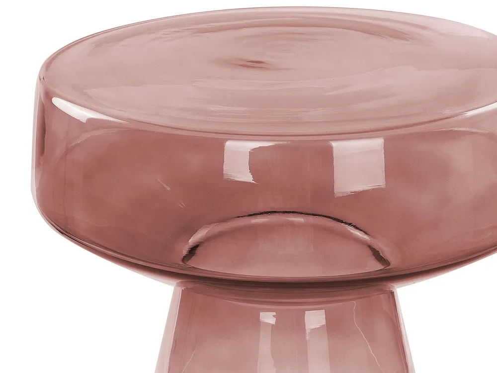 Set 2 Glass Side Tables Dark Red LAGUNA/CALDERA