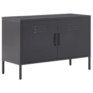 Set Sala da Pranzo 2 Door Metal Sideboard Nero puro URIA