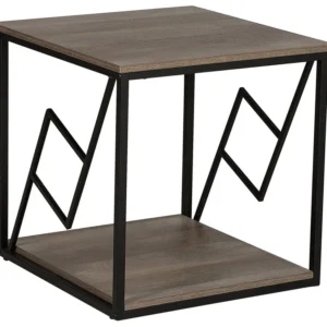 Set Sala da Pranzo Side Table Dark Wood and Nero notte FORRES