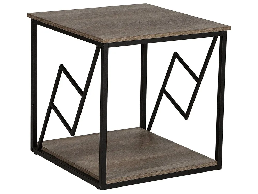 Set Sala da Pranzo Side Table Dark Wood and Nero notte FORRES
