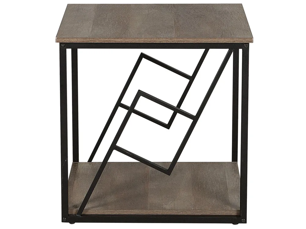 Set Sala da Pranzo Side Table Dark Wood and Nero notte FORRES