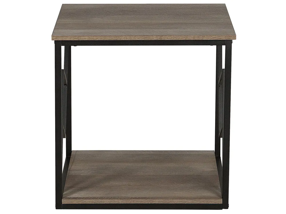 Set Sala da Pranzo Side Table Dark Wood and Nero notte FORRES