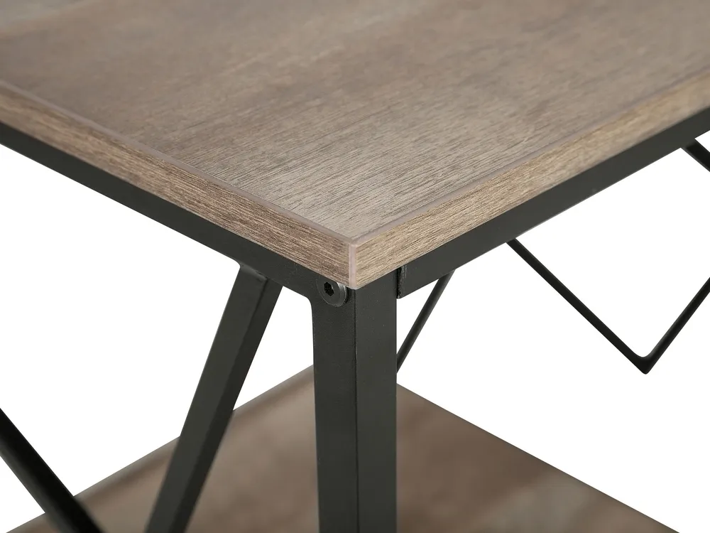 Set Sala da Pranzo Side Table Dark Wood and Nero notte FORRES