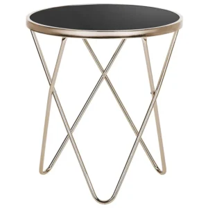 Set Sala da Pranzo Side Table Nero puro Gold MERIDIAN II