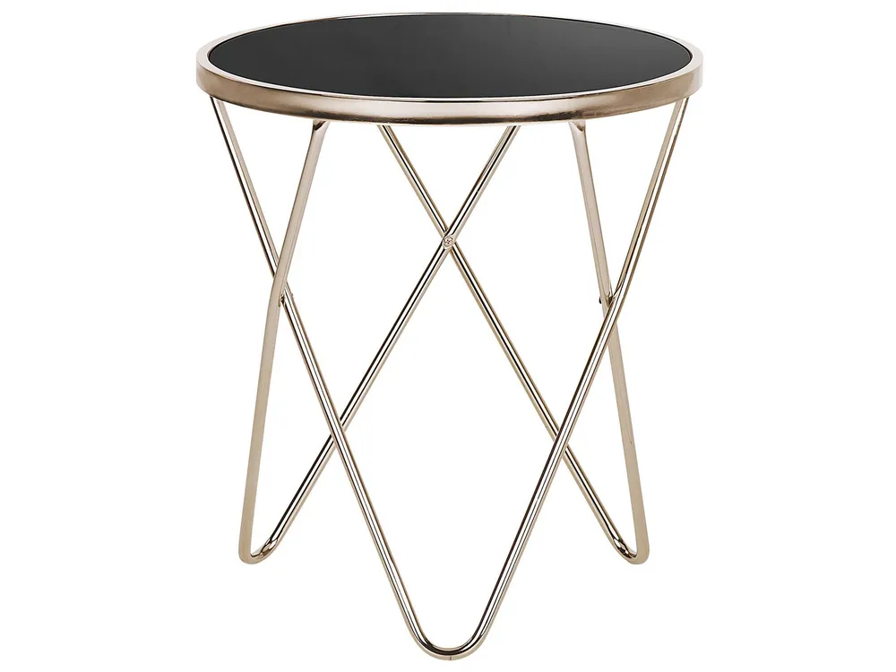 Set Sala da Pranzo Side Table Nero puro Gold MERIDIAN II