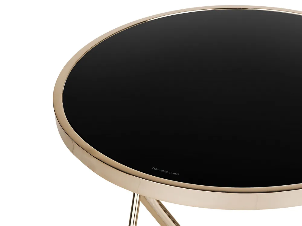 Set Sala da Pranzo Side Table Nero puro Gold MERIDIAN II