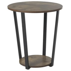 Side Table Dark Wood Nero notte ORICK Stile Rustico