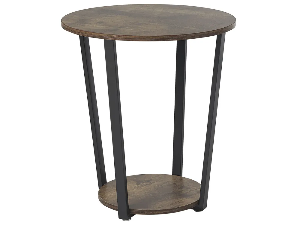 Side Table Dark Wood Nero notte ORICK Stile Rustico