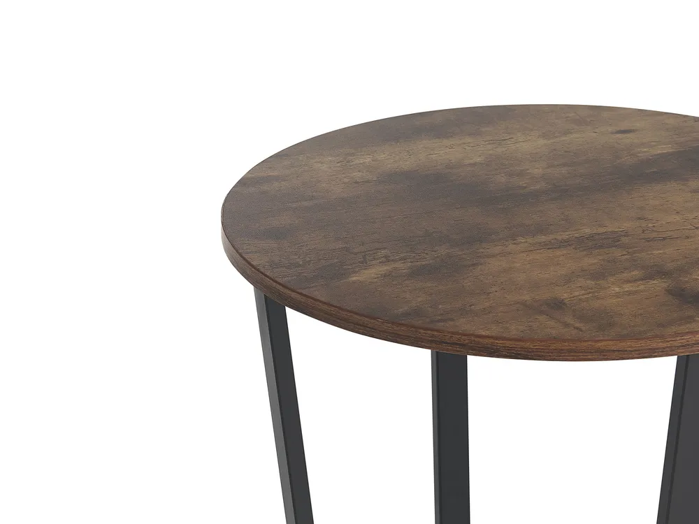 Side Table Dark Wood Nero notte ORICK Stile Rustico