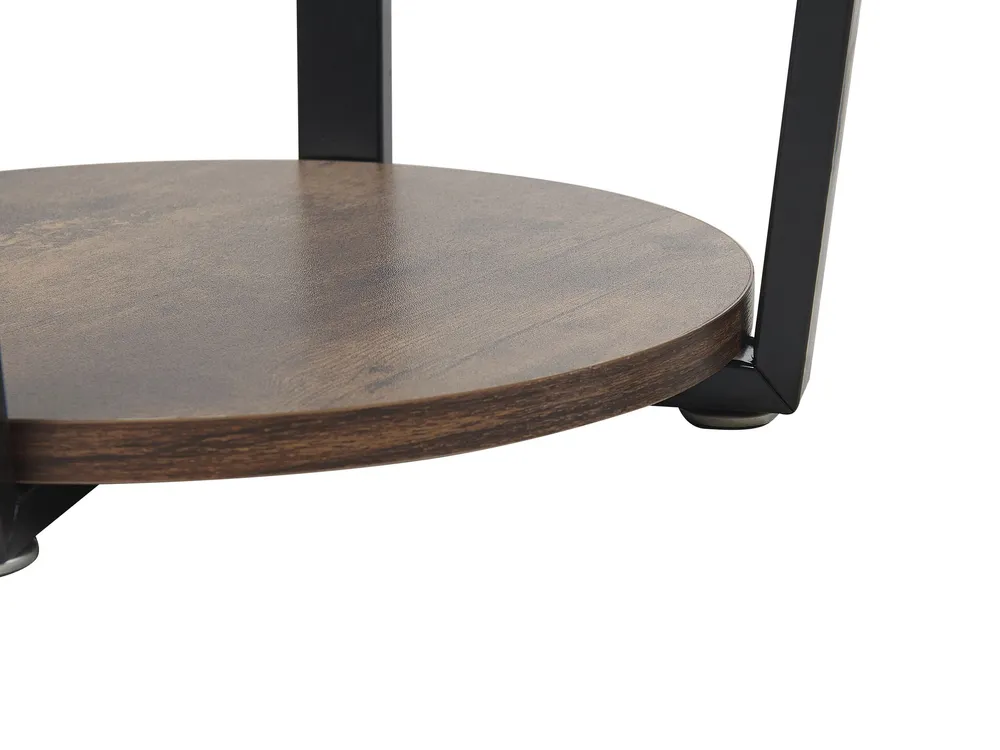 Side Table Dark Wood Nero notte ORICK Stile Rustico