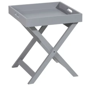 Side Table Grey CHESTER con Ante Vetro