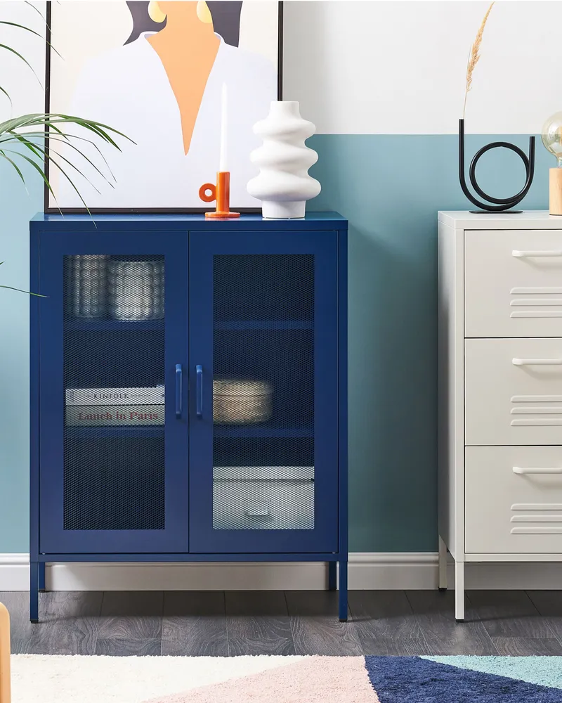 Steel Sideboard Navy Blue WAKATIPU
