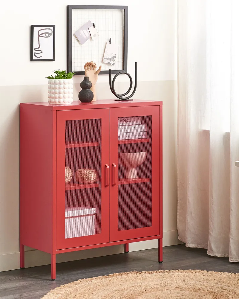 Steel Sideboard Red WAKATIPU