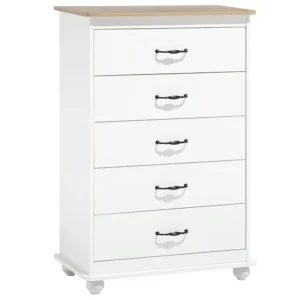 Tavolo Allungabile 5 Drawer Chest White SHARON