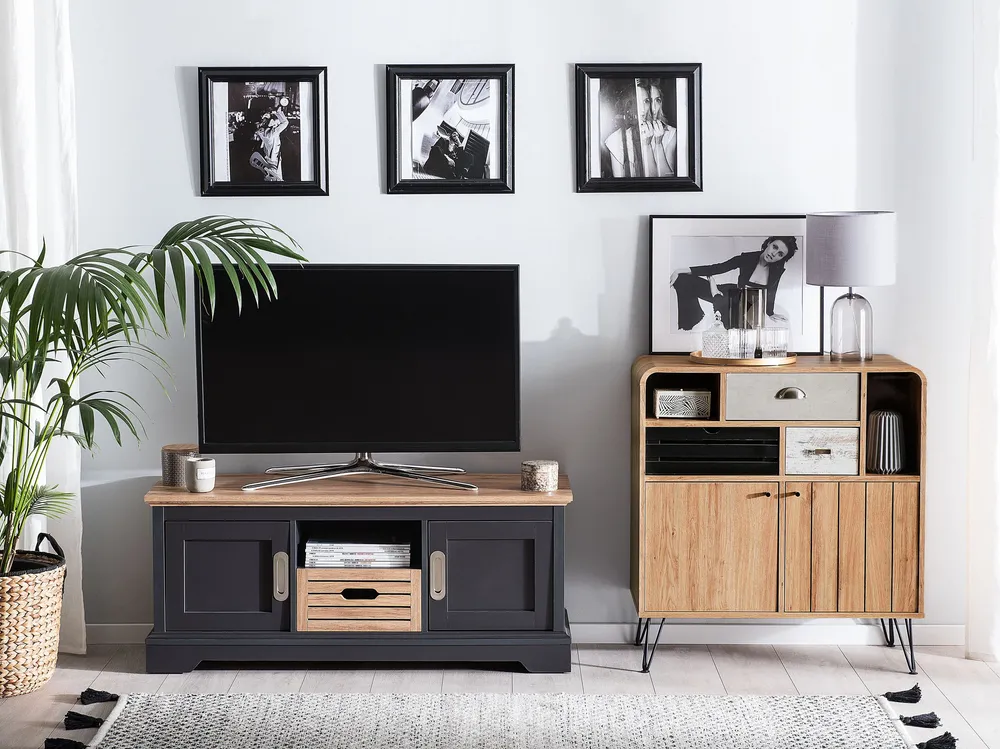 Tavolo Allungabile 3 Drawer Sideboard Light Wood KYLE